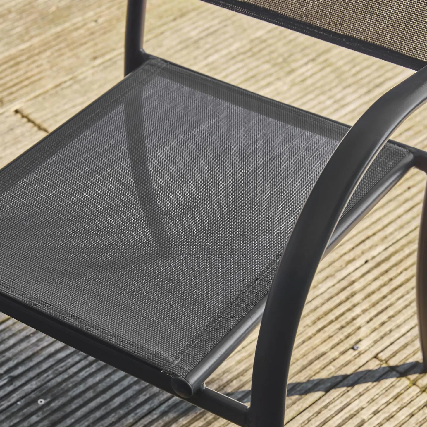 4er-Set Gartensessel aus Aluminium