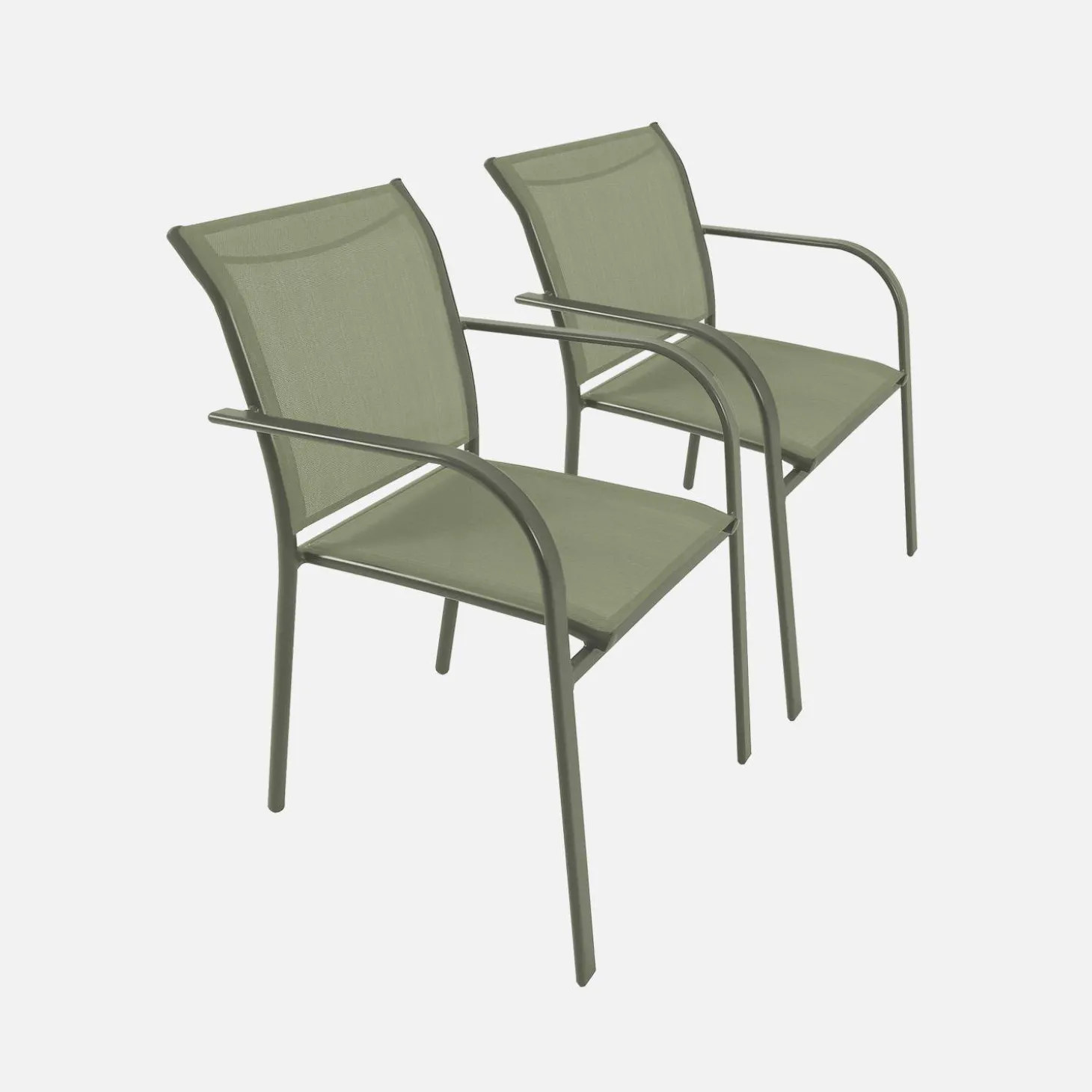 2er-Set Gartensessel aus Aluminium