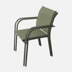 2er-Set Gartensessel aus Aluminium
