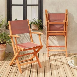 2er-Set Gartensessel aus Holz, Klappbar