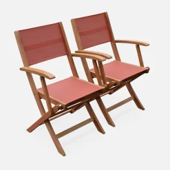 2er-Set Gartensessel aus Holz, Klappbar