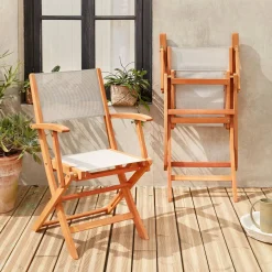 2er-Set Gartensessel aus Holz, Klappbar