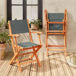 2er-Set Gartensessel aus Holz, Klappbar