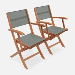 2er-Set Gartensessel aus Holz, Klappbar