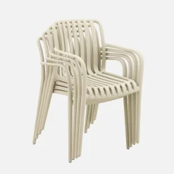 4er Set Gartensessel aus Kunststoff