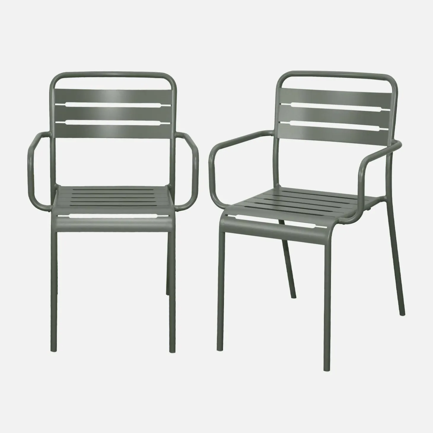 2er-Set Gartensessel aus Stahl