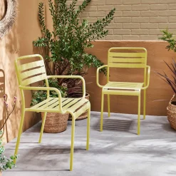 2er-Set Gartensessel aus Stahl