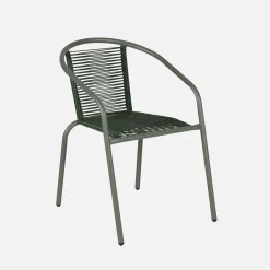 4er-Set Gartensessel aus Stahl mit Kunststoff-Bespannung