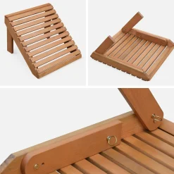 2er-Set Gartensessel mit Fußstütze