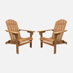 2er-Set Gartensesseln aus Holz