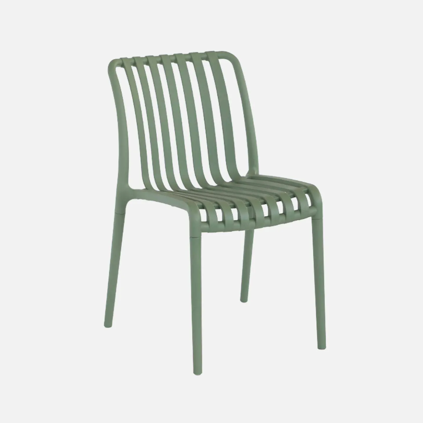 4er-Set Gartenstühle aus Kunststoff, stapelbar
