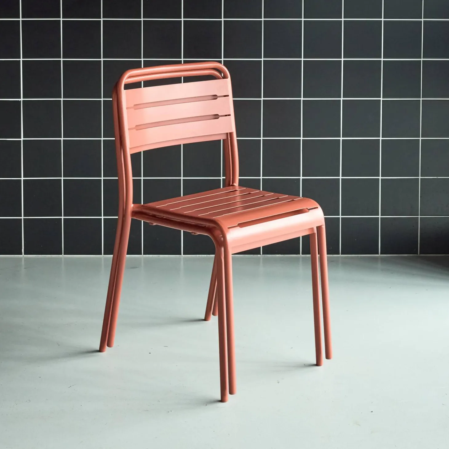 2er-Set Gartenstühle aus Stahl