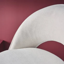 2er-Set höhenverstellbare Barhocker mit weißem Gestell und Stoffbezug