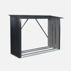 2er-Set Kaminholzregale aus verzinktem Stahl