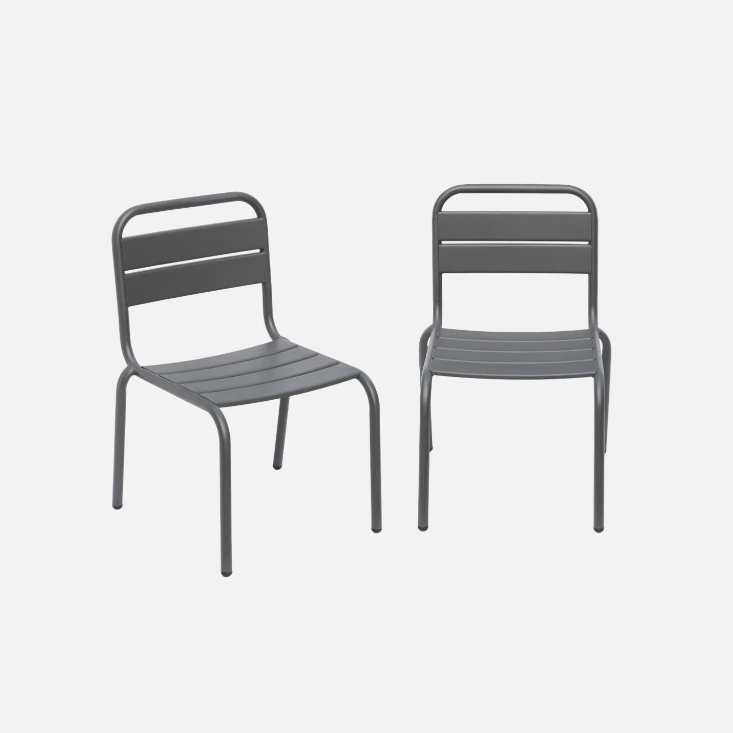 2er-Set Kinderstühle aus Metall