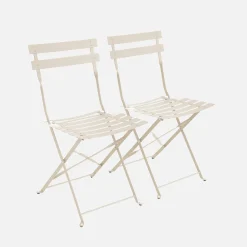 2er-Set klappbare Gartenstühle aus Stahl