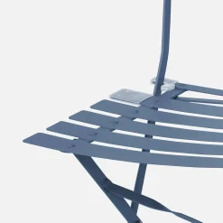 2er-Set klappbare Gartenstühle aus Stahl