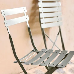 2er-Set klappbare Gartenstühle aus Stahl