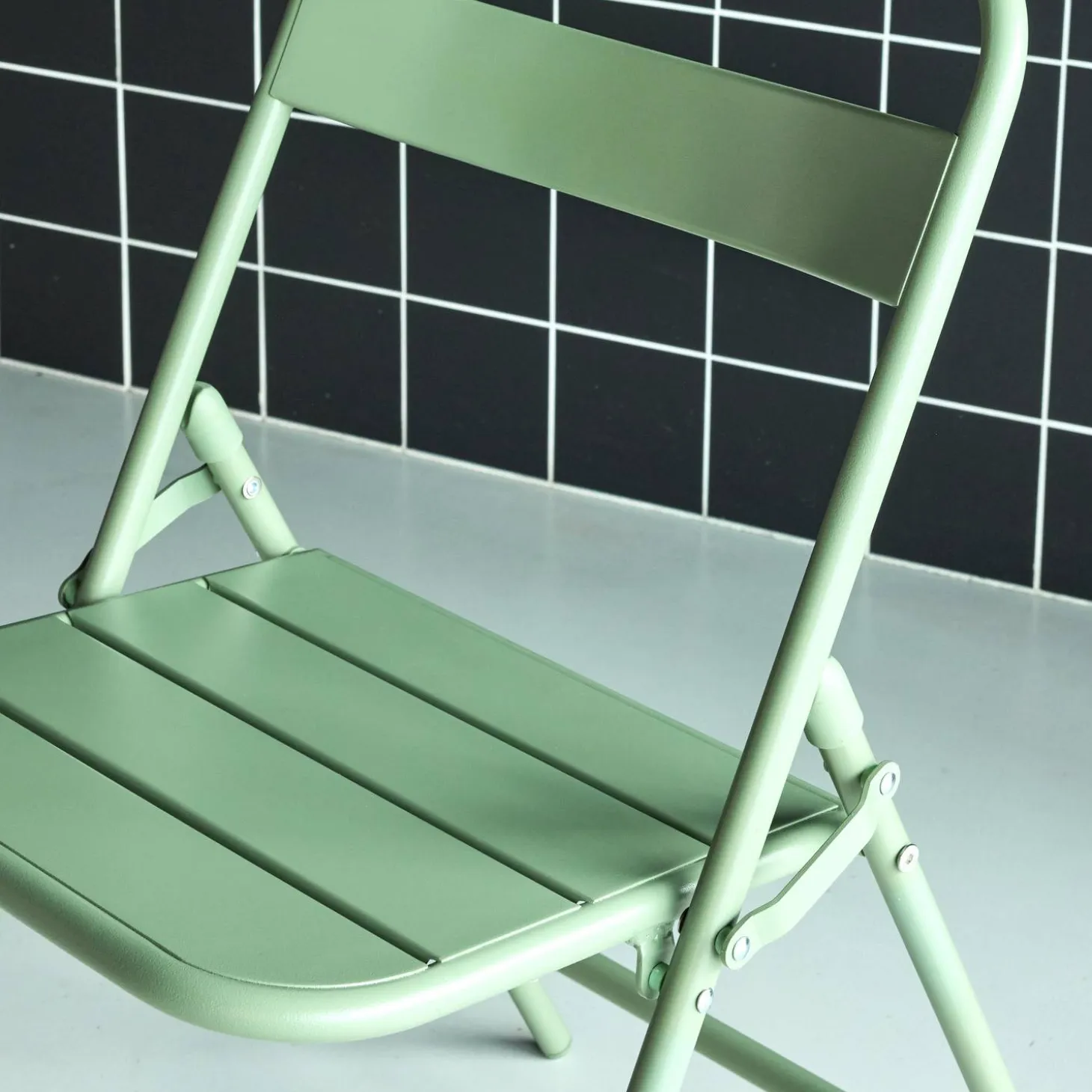 4er-Set klappbare Gartenstühle aus Stahl