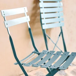 2er-Set klappbare Gartenstühle aus Stahl
