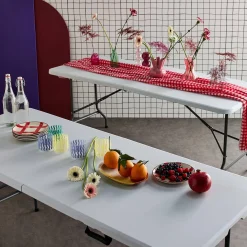 2er-Set klappbare Partytische aus Kunststoff 180 cm
