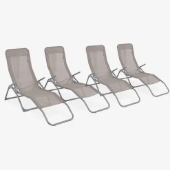 4er Set klappbare Sonnenliegen