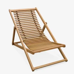 2er-Set Liegestühle aus Holz