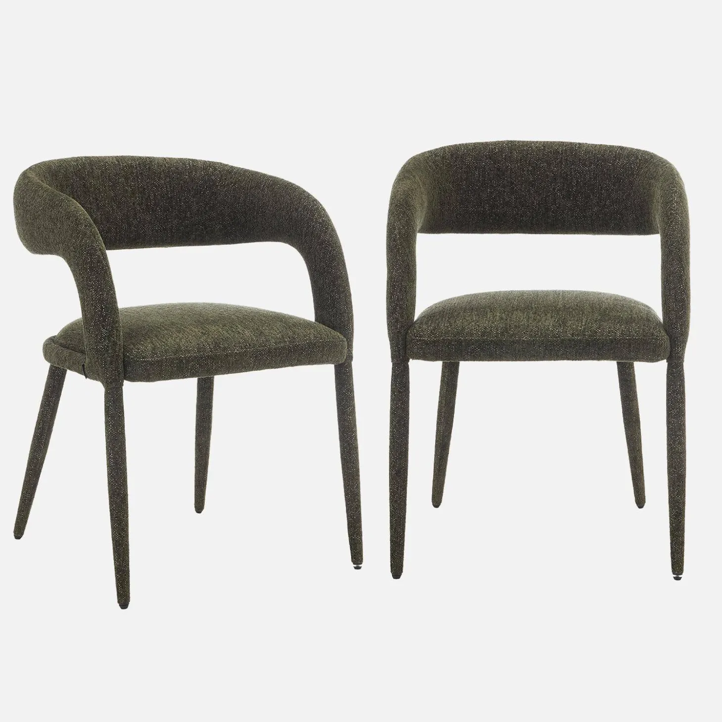 2er-Set moderne Sessel mit Stoffbezug