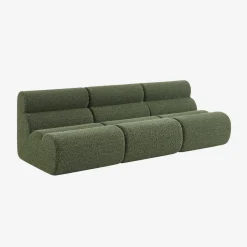 3er-Set modulare Lounge-Sessel mit Bezug im Alpaka-Look
