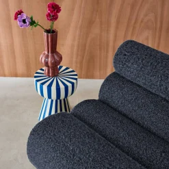 3er-Set modulare Lounge-Sessel mit Bezug im Alpaka-Look