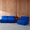 3er-Set modulare Lounge-Sessel mit Stoffbezug
