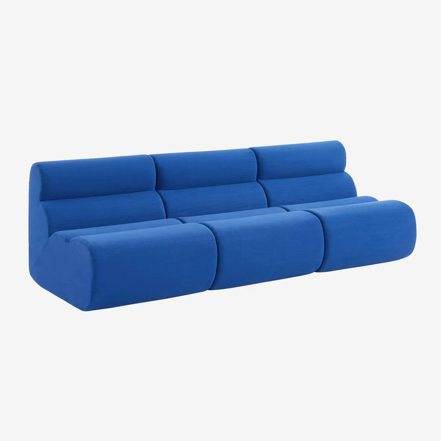 3er-Set modulare Lounge-Sessel mit Stoffbezug