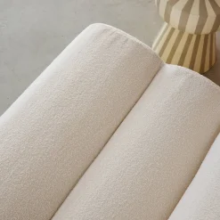 2er-Set modulare Lounge-Sessel mit strukturiertem Bouclé-Bezug