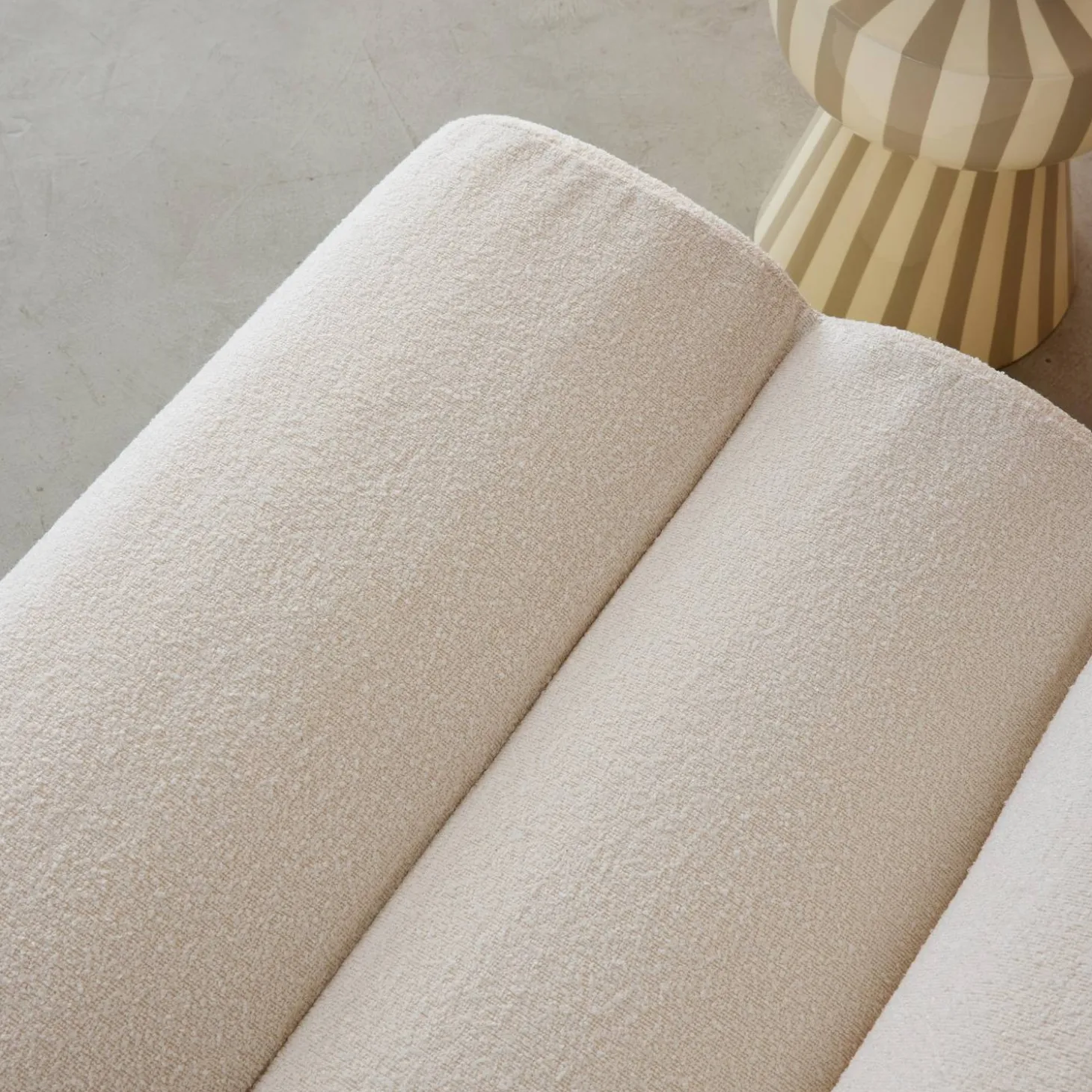2er-Set modulare Lounge-Sessel mit strukturiertem Bouclé-Bezug