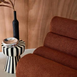 2er-Set modulare Lounge-Sessel mit strukturiertem Bouclé-Bezug