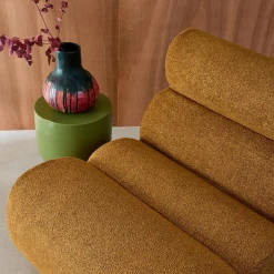 2er-Set modulare Lounge-Sessel mit strukturiertem Bouclé-Bezug