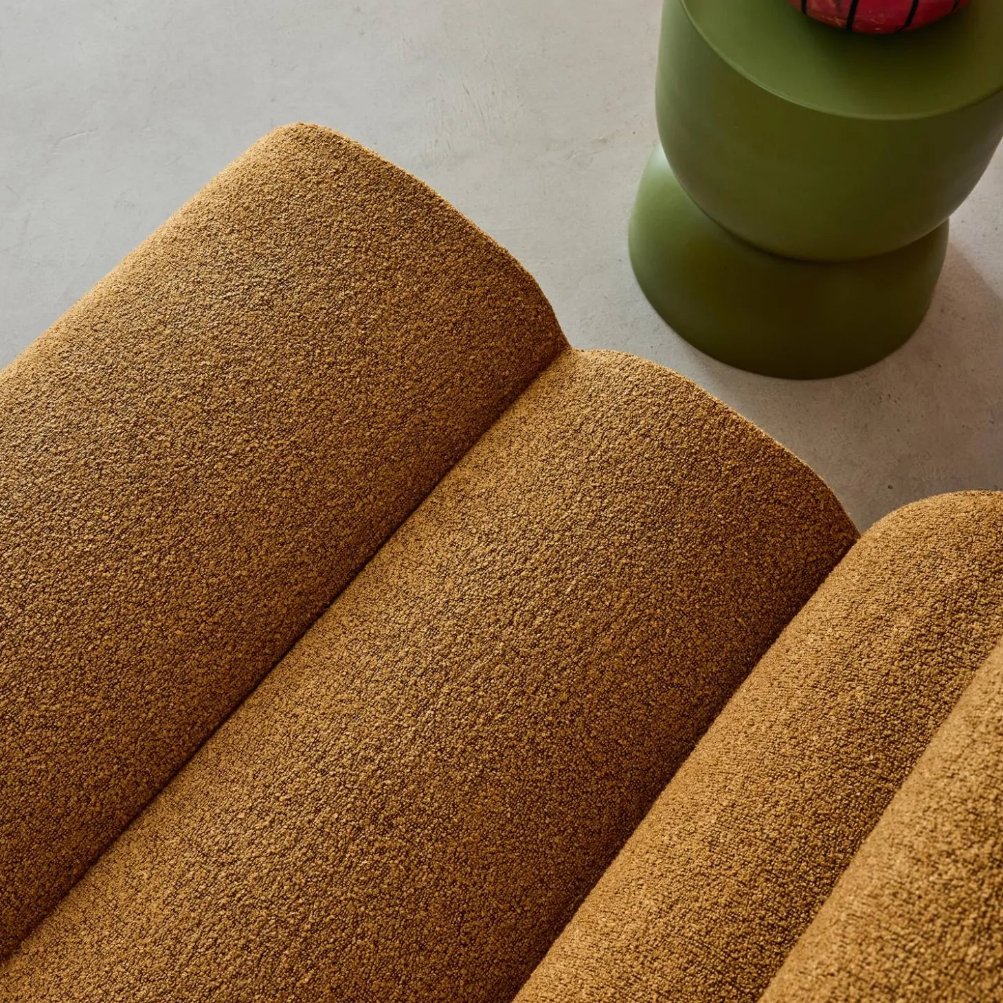 3er-Set modulare Lounge-Sessel mit strukturiertem Bouclé-Bezug