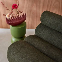 3er-Set modulare Lounge-Sessel mit strukturiertem Bouclé-Bezug
