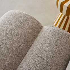 3er-Set modulare Lounge-Sessel mit strukturiertem Bouclé-Bezug