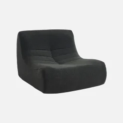 2er-Set modulare 1-Sitzer Sessel mit strukturiertem Bouclé-Bezug