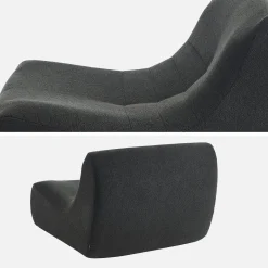 2er-Set modulare 1-Sitzer Sessel mit strukturiertem Bouclé-Bezug