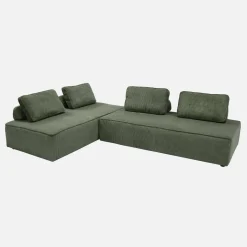 2er-Set modulare 2-Sitzer Sofas mit Cordbezug