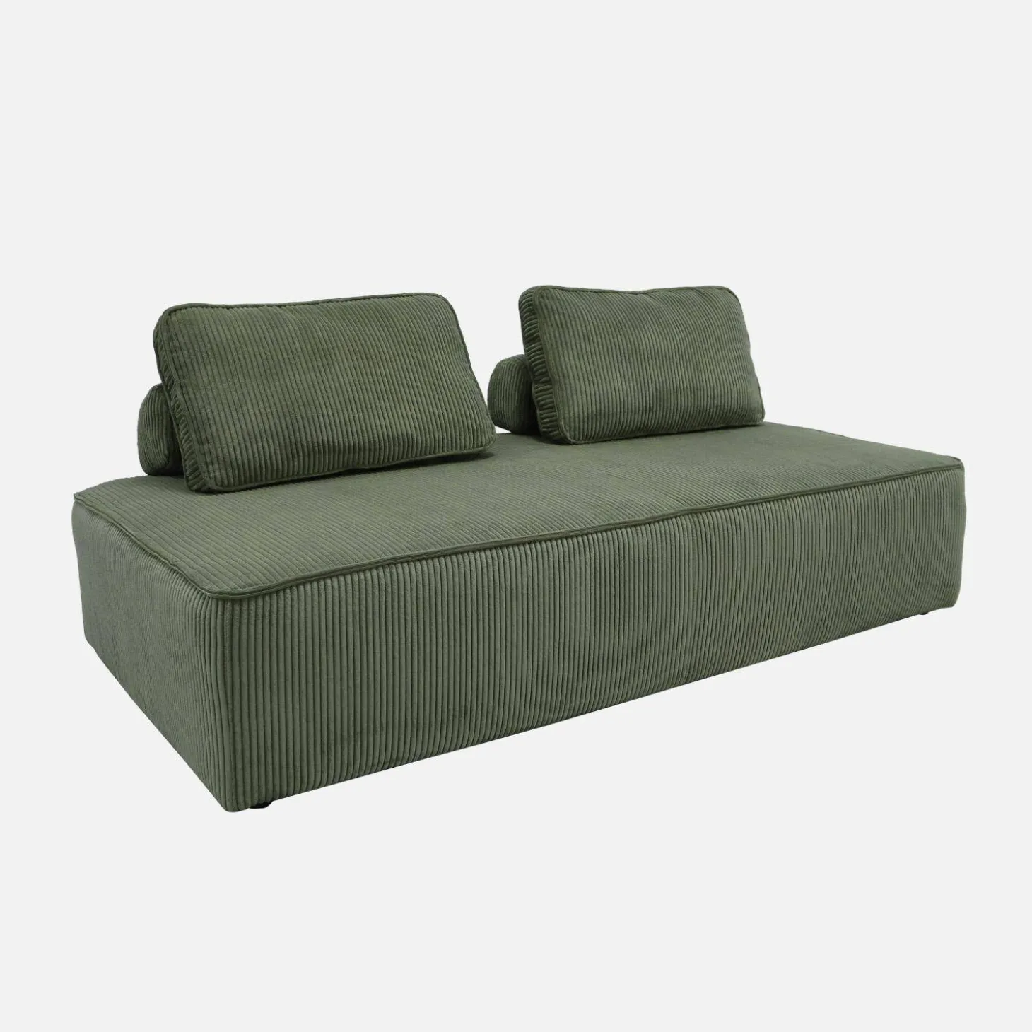 2er-Set modulare 2-Sitzer Sofas mit Cordbezug
