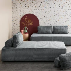 2er-Set modulare 2-Sitzer Sofas mit Cordbezug