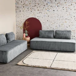 2er-Set modulare 2-Sitzer Sofas mit Cordbezug