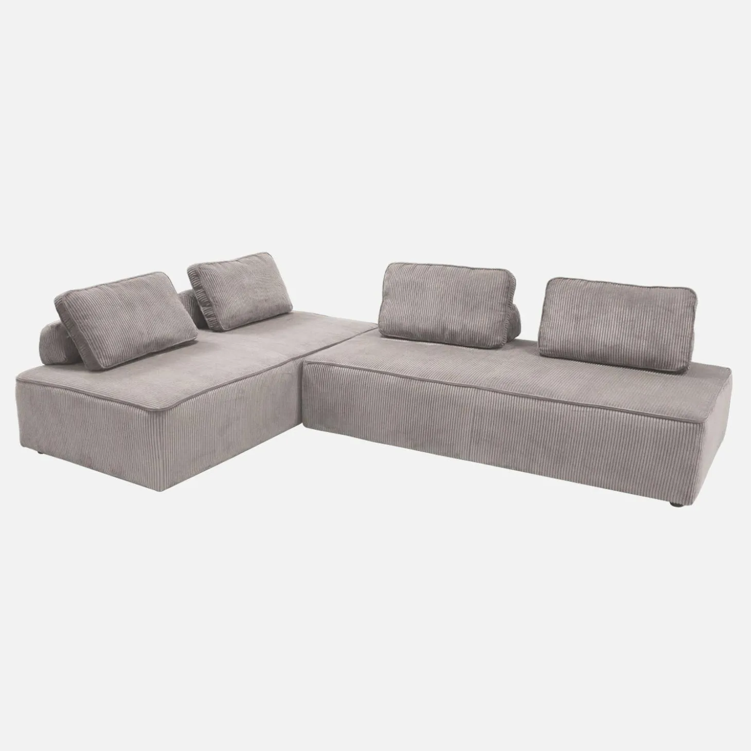 2er-Set modulare 2-Sitzer Sofas mit Cordbezug