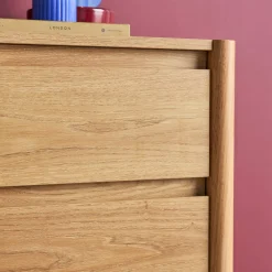 2er-Set Nachttische Holzdekor 2 Schubladen