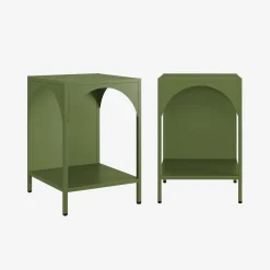 2er-Set Nachttische, industrielle Beistelltische