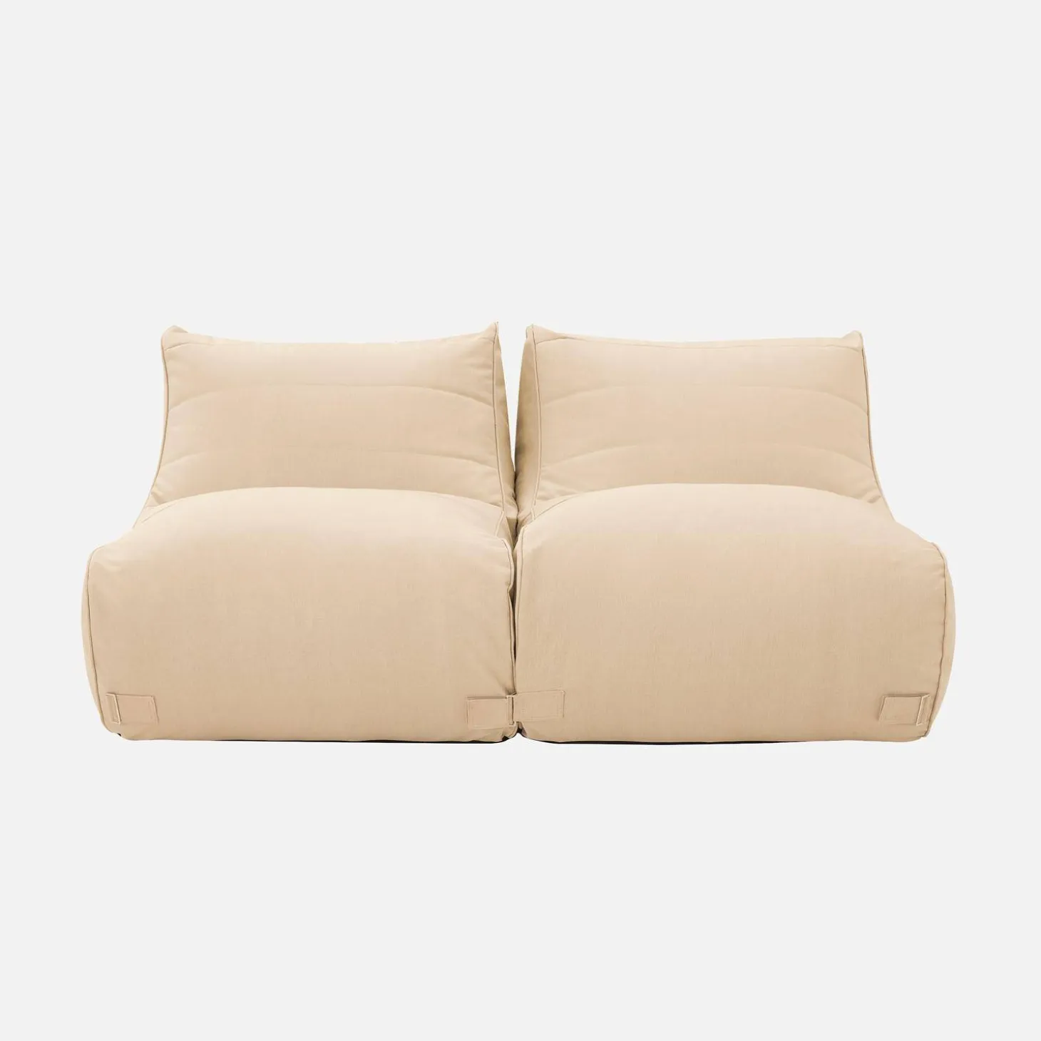 2er-Set Outdoor-Sessel mit Olefin-Bezug beige