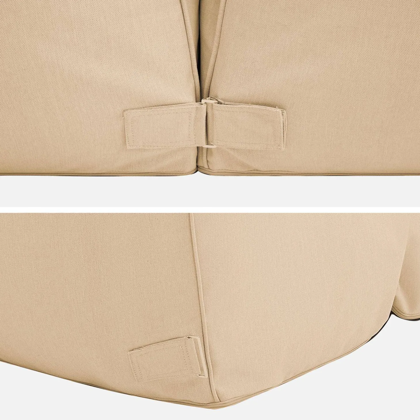 2er-Set Outdoor-Sessel mit Olefin-Bezug beige